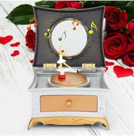 Resim Dans Eden Kız Müzik Kutusu Balerin Dönen Müzik Kutusu N-48 