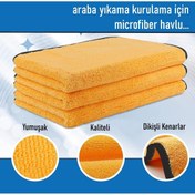 Resim ALPARS Süper Emici Microfiber Araç Yıkama Ve Kurulama Bezi 40x70 Sarı 