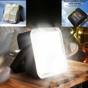 Resim 1 adet Taşınabilir El Tipi LED Güneş Kamp Lambası - Yüksek Kaliteli, Uzun Ömürlü Acil Durum Işığı, Açık Hava, Ev Seyahat, Gece Çalışması ve Pazar Standları için Güneş Enerjili, Düğme Kontrolü, Cilalı Kaplama, Kamp ve Acil Durum Hazırlığı için İdeal, Kamp Aksesuarları 
