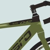 Resim CARRARO RACE 042 AERO 560H YOL BİSİKLETİ MAT HAKİ YEŞİL SİYAH 