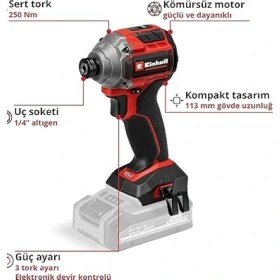 Resim Professional Akülü Darbeli Somun Sıkma Tp-Cı 18/250-C Li Bl-Solo Power X-Change (18 V, 250 Nm Tork Seviyesi, 1000 Nm Serbest Bırakma Torku, Kömürsüz, Harici Kare Uç Soketi) 