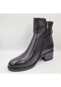 Resim Greyder 59301 5k Siyah Hakiki Deri Kalın Topuklu 4cm Kadın Fermuarlı Casual Bot Siyah 