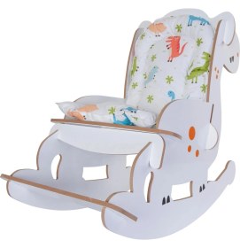 Resim Mavi Trend Ahşap Sallanır Çoçuk Sandalyesi Çocuk Koltuk Bebek Koltuk Sandalye 