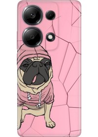 Resim Cekuonline Xiaomi Redmi Note 13 4G Uyumlu Kılıf Temalı Silikon Desenli Süslü Tarz Pug 