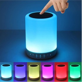 Resim Teknoblog Touch Lamp Oda Lambası Portable Speakser CL-671 Renkli Gece Lambası & Bluetooth Hoparlör 