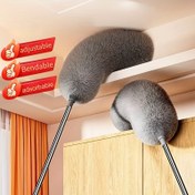 Resim 100 İnç Ekstra Uzun Bükülebilir Mikrofiber Toz Alma Aleti, Ayarlanabilir Uzatma Çubuğu ile - Yıkanabilir Tavan Fanı ve Yüksek Tavan Temizleme Aracı, Yatak Odası, Banyo, Mutfak, Oturma Odası, Dış Mekan için İdeal, Temizlik için Toz Alma Aletleri 