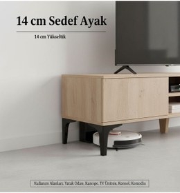 Resim Sedef 12 Cm Siyah Mobilya Kanepe Sehpa Tv Ünitesi Koltuk Ve Konsol Ayağı Siyah 