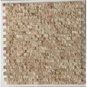 Resim Mermer Klasik Denizli Traverten Patlatma Mozaik Doğal Taş Duvar kaplama 