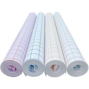 Resim Sones 30cm X 100cm Kendinden Yapışkanlı Şeffaf Kafes Pvc Vinil Konumlandırma Transfer Filmi Kırmızı 