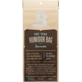Resim Boveda 1 Yıllık Küçük Boy Puro Poşeti Humidor 
