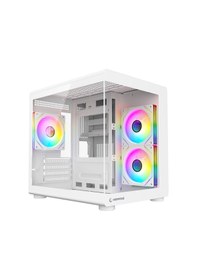 Resim Rampage Mınıd V1 750w 80 Plus Bronze M-atx Temperli Camlı 3 12cm Argb Fan Beyaz Oyuncu Kasası 