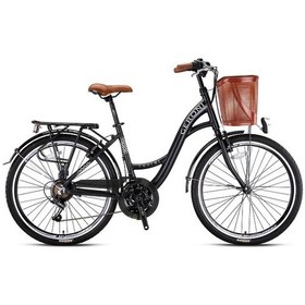 Resim Geroni 24j Tourer 21v Vb Şehir Bisikleti - Mat Siyah Gri Kahve - 40 Kadro Gri - Siyah 