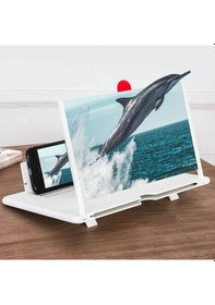 Resim Xindoker Taşınabilir 3d Video Projeksiyonlu Telefon Ekran Büyüteci, Seyahat Ve Kamp İçin Hafif Taşınabilir Stand 