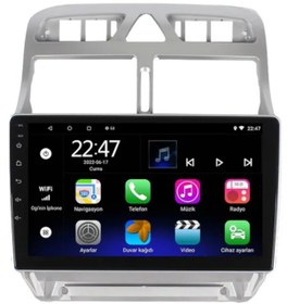 Resim Celali Tuning Peugeot 307 2001-2008 Android 12 Carplay Navigasyon Multimedya - 4gb Ram 32gb Hdd 