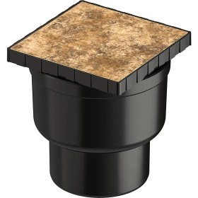 Resim V-Flow Kare 5607329 Yalıtımlı Duş Kanalı, Alttan Çıkışlı, 15X15 Cm, Dk 700 Kapak, Mat Krom 