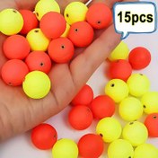 Resim 15 Adet Yüksek Görünürlüklü Köpük Olta Flotları, 15-24mm - Dayanıklı Sünger Olta Kamışları, Taze Su ve Tuzlu Su Olta Kamışları için Temel Outdoor Olta Ekipmanı 