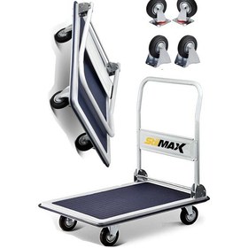 Resim Stilmax 300 Kg Katlanır Tabla Koli Yük Paket Taşıma El Arabası 