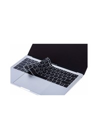 Resim Apple Uyumlu MacBook Pro Klavye Koruyucu 12-13Inc A1708 A1534 Arapça Us Arabic Siyah 