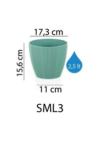 Resim Serinova Sümela Örgü Desenli Saksı 2.5 Lt 30678833 