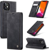 Resim Caseme 013 Serisi Iphone Uyumlu 12 Pro/12cüzdanlı Otomatik Emmeli Deri Stand Flip Shell 