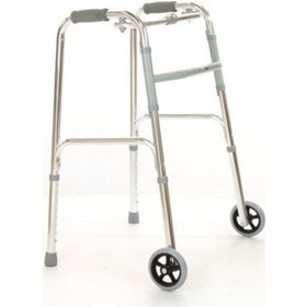 Resim İthal Tekerlekli Alüminyum Hareketli Walker Yürüteç Walker Boy Ayarlı Yürüteç 
