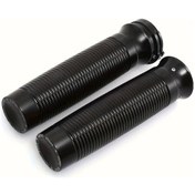 Resim Hightower Siyah Cnc Alüminyum Motosiklet Tutmaçları 26mm Retro Desenli Yamaha Xl883/1200 & Daina X48 Uyumlu 