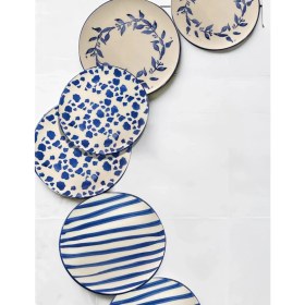 Resim Handmade Trendy All In Blue 6 Lı Pasta Seti 19 cm 