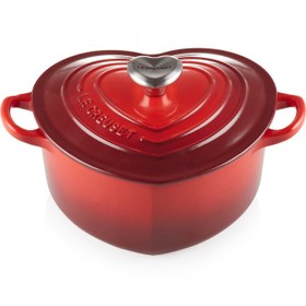 Resim Kalp Şeklinde Döküm Demir Güveç Kabı (20cm) 