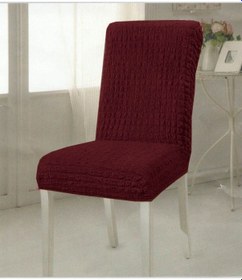 Resim Bordo Bürümcük Sandalye Örtüsü Tekli 