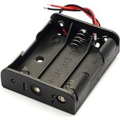 Resim 3lü Aaa Pil Kutusu Yuvası İnce Küçük Tip 3 Tane 1.5v Pil Dc 4.5v Plastik Pil Tutucu 14cm Kablo 