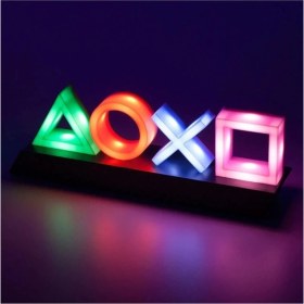 Resim Playstation Icon Light Ikon Aydınlatma Ses Kontrol Masa Lambası Duvar Aydınlatması 