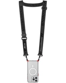 Resim Skinarma Scout Xe Serisi Logolu Ayarlanabilir Telefon Boyun Askı Kayışı Siyah 