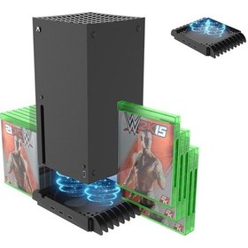 Resim Sones Jys X133 Çok Fonksiyonlu Soğutma Tabanı + Oyun Diski Saklama Kutusu, Xbox Series X Konsolu İçin Siyah 
