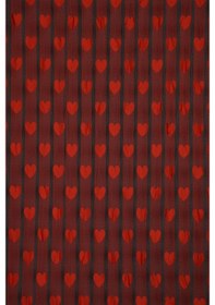 Resim Kalpli Birleşik Model Kırmızı Renk Ip Perde Hazır Ip Perde 300x27 