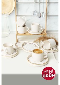 Resim Keramika Bronze Bloom Stackable Çay Takımı 12 Parça 6 Kişilik 