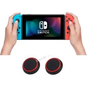 Resim Konsol İstasyonu Nintendo Switch Analog Koruyucu Başlık Silikon Kılıfı - Ikili 