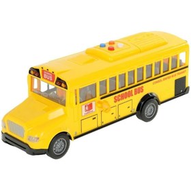 Resim Canem Oyuncak Sesli ışıklı Sürtmeli Okul Otobüsü JS125 