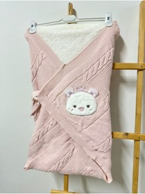 Resim Mylamia Triko İçi Peluş Bebek Kundak Battaniye 