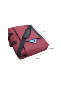 Resim Gbmotion 3 Bölmeli Evrak Laptop El Omuz Çantası 17,3 İnç Bordo 