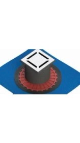 Resim V-Flow Kare 5607267 Yalıtımlı Duş Kanalı, Yandan Çıkışlı, 10X10 Cm, Dk 100 Kapak, Parlak Krom 