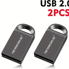 Resim 2 adet MicroDrive USB 2.0 Flash Sürücü, Metal Tasarım, Kompakt ve Taşınabilir, Güvenli Depolama, PC/Bilgisayar/Tablet/Auto Ses Sistemi için 