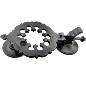 Resim Antika Tarz Dekoratif Pirinç Osmanlı Kapı Tokmağı, Taktak - 265X75MM, Oksit 