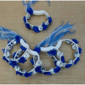 Resim Genel Markalar Saks Mavisi Süslü Kına Tefi 10 Adet – Kına Eğlence Aksesuarı 