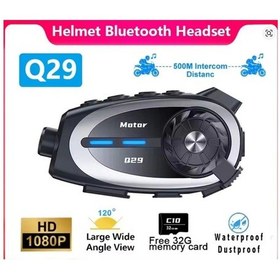 Resim Q29 1080p Kameralı Motosiklet Kask İnterkom Kulaklık - Bluetooth 5.4 Ipx6 