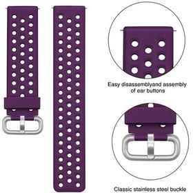 Resim Gaojunshop01 Fitbit Versa 2 Versa Lite Uyumlu Derin Mor Küçük Nefes Alabilir Silikon Spor Bileklik 