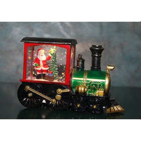 Resim Trenli Yılbaşı Işıklı Kar Küresi Model 1 