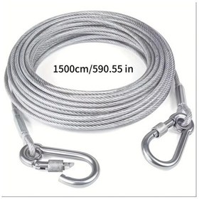 Resim Xuweiwei 1 Set Paslanmaz Çelik Çamaşır İpi 55 Inç Taşınabilir İç/dış Mekan 