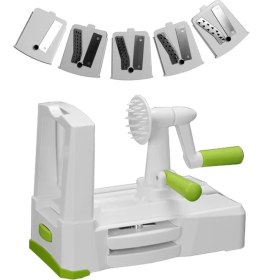 Resim PVC El Krank Çok Fonksiyonlu Sebze Kesici Ev Patates Havuç Spiral Rende (Yurt Dışından) 