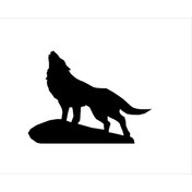 Resim SEÇ Uluyan Kurt Sticker Çok Amaçlı Sticker Etiket 