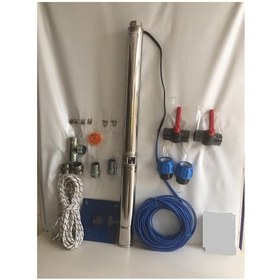 Resim Impo Sk 415/28 10hp Krom Başlıklı 70 Mt Yassı Kablolu Ve 140 Mt Halatlı Çift Vanalı Akıtma Başlıklı Trifaze Takım Dalgıç Pompa 